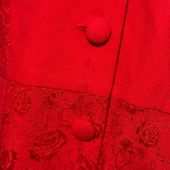 Vintage Red Michael Blair Button Down Women’s Cropped Jacket. Size 8. - Picture 5 of 8